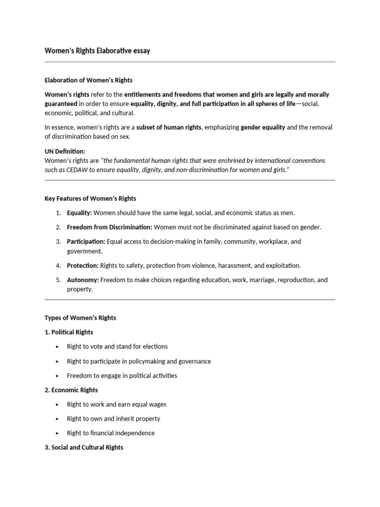 Understanding Women's Rights and Equality | PDF | Gender Studies ...