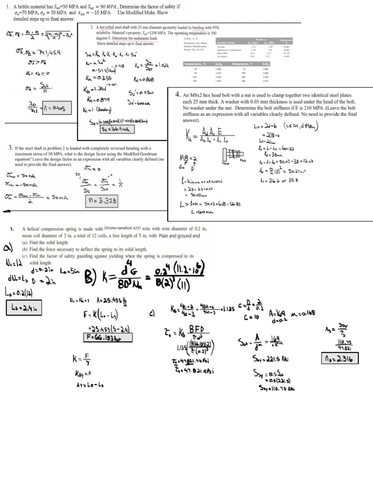 Engineering Calculations for Material Stress | PDF