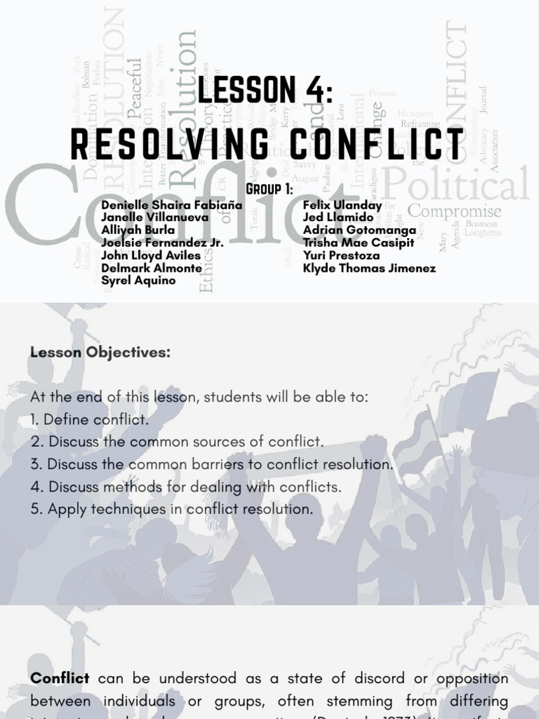 Conflict Resolution Strategies Explained | PDF | Conflict (Process ...