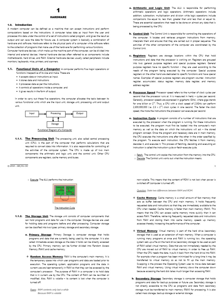 Understanding Computer Hardware Basics | PDF | Computer Data Storage ...