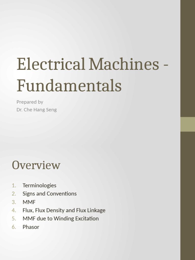 Electrical Machines Fundamentals Guide | PDF | Electric Motor ...