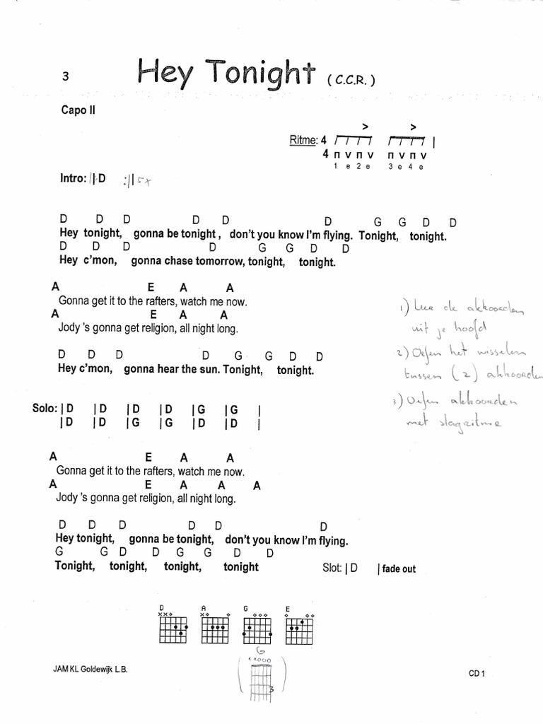 Hey Tonight - CCR | PDF