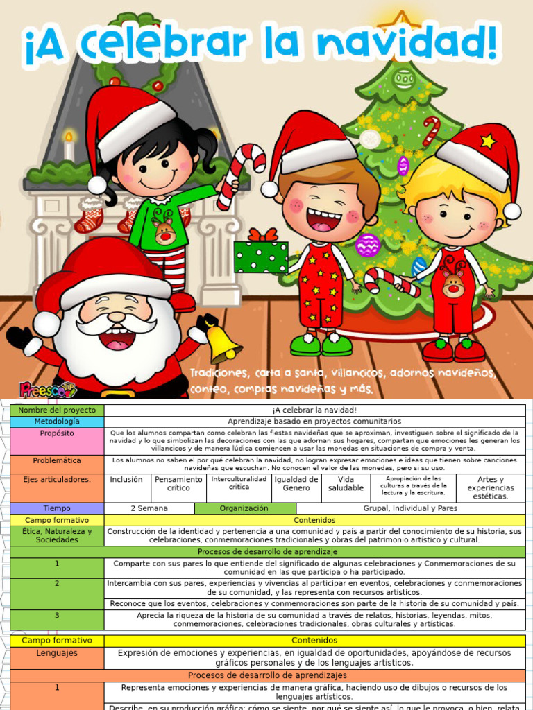 Proyecto Educativo: Celebrando la Navidad | PDF | Navidad | Aprendizaje