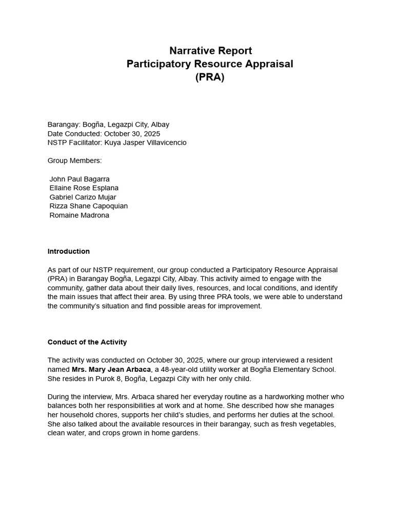 Pra.nstp1.Docx | PDF | Waste | Flood