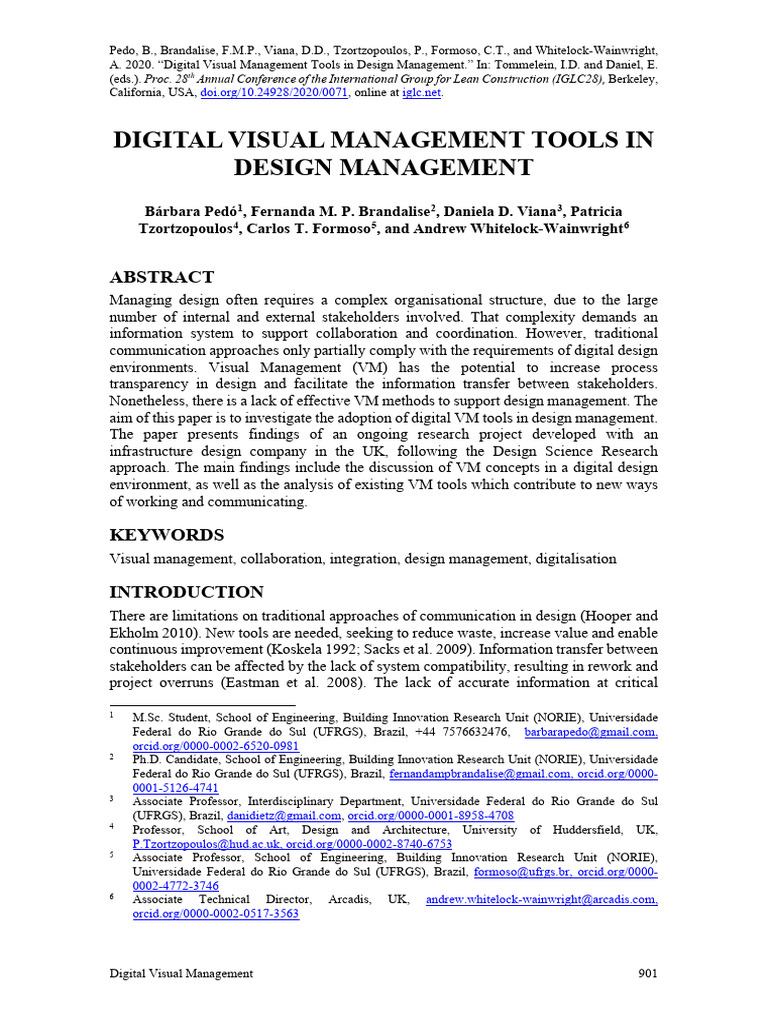 Digital Visual Management in Design | PDF | Information | Building ...
