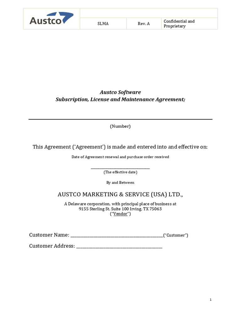 Austco Software License Agreement | PDF | Indemnity | Legal Liability