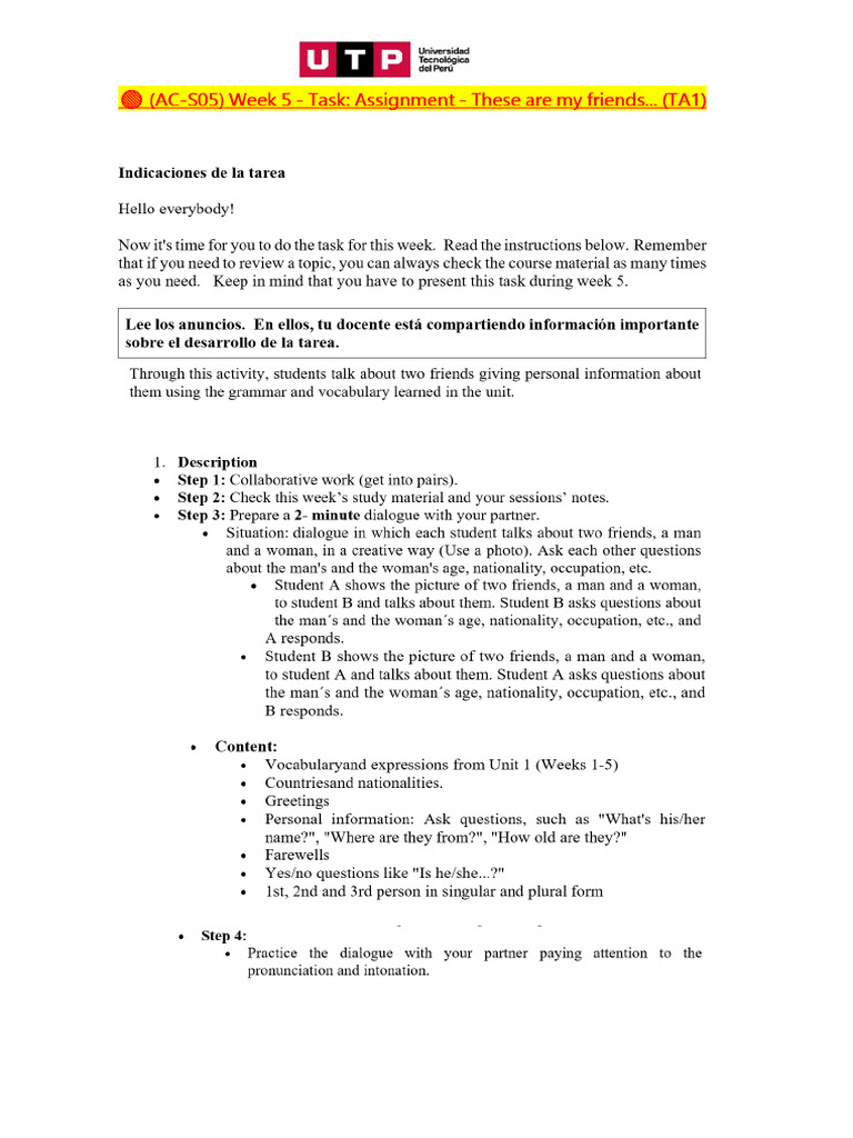 ? (AC-S03) Week 3 - Task Assignment - These are my friends... (TA1 ...