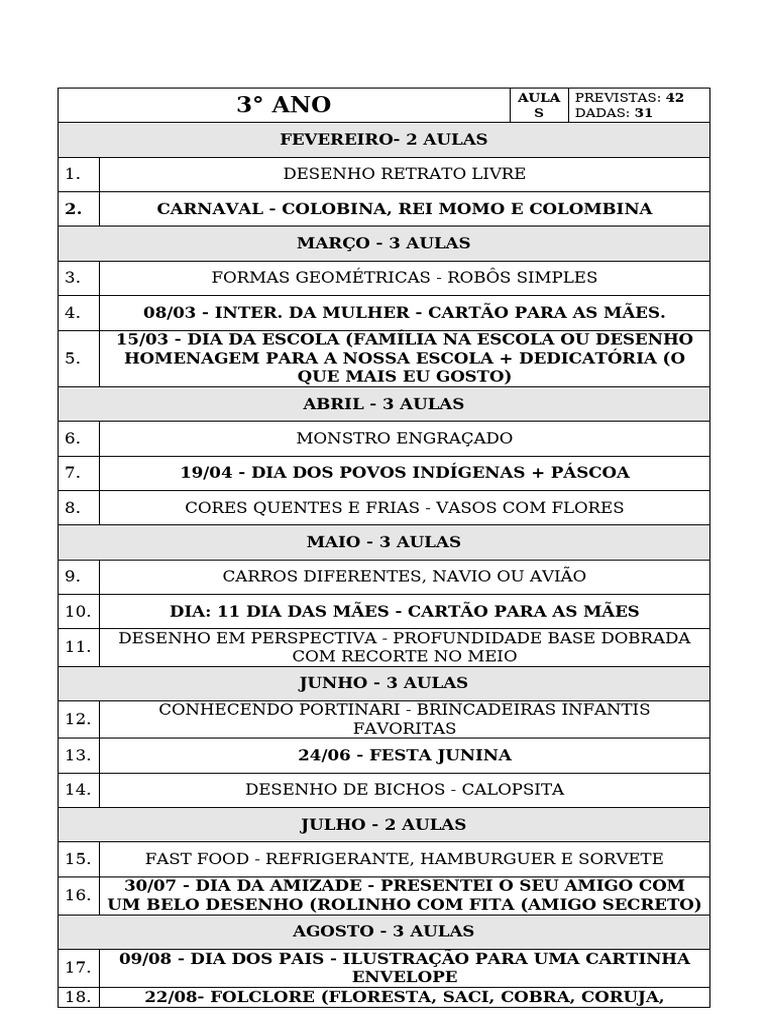 Atividades de Arte para o 3º Ano | PDF