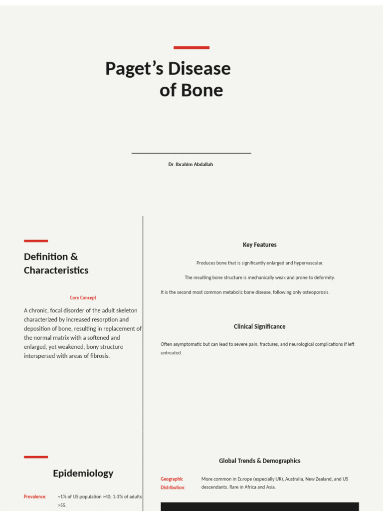 Paget's Disease of Bone A Comprehensive Clinical Overview | PDF | Bone ...
