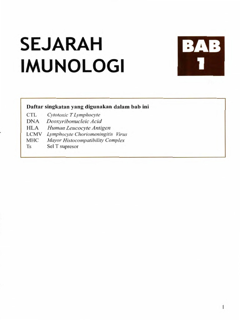 Sejarah Perkembangan Imunologi | PDF