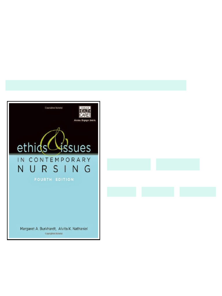 Test Bank Ethics and Issues in Contemporary Nursing 4th Edition ...