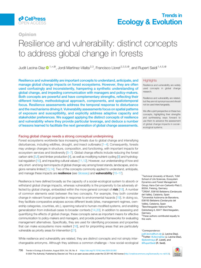 10Resilience and Vulnerability Distinct Concepts | PDF | Ecological ...