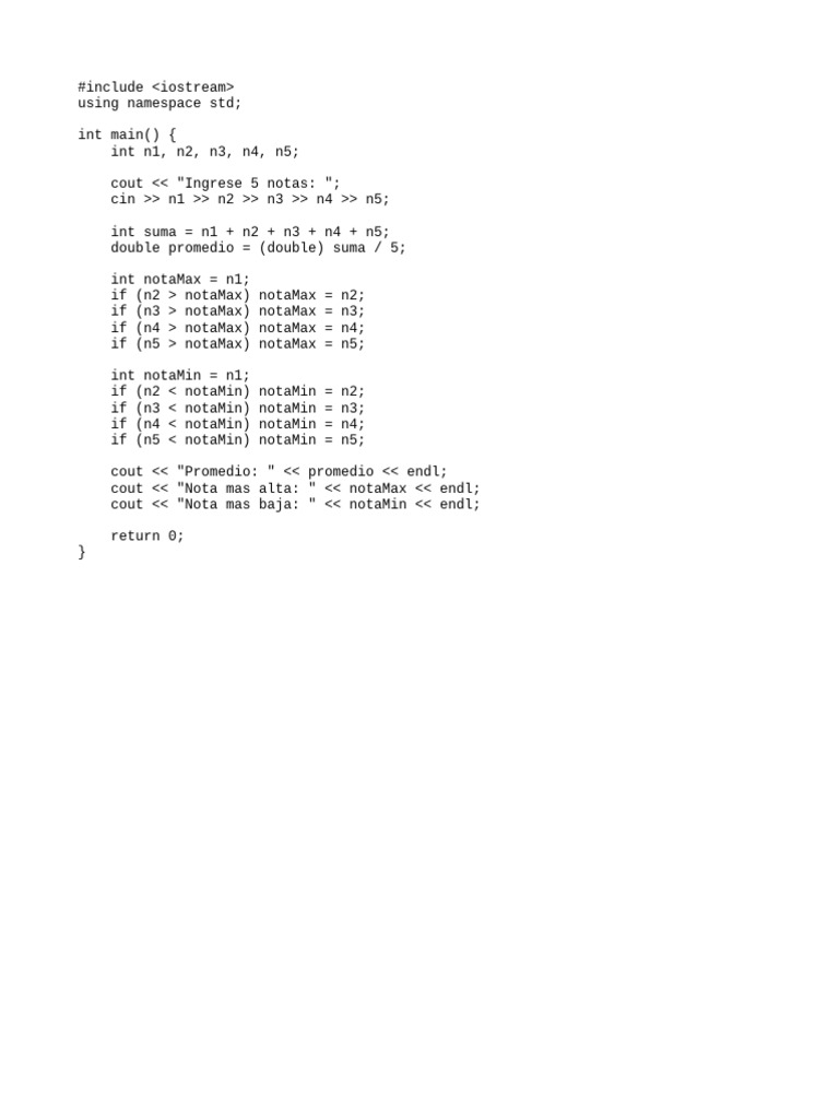 Calculate Average, Max, Min Grades | PDF