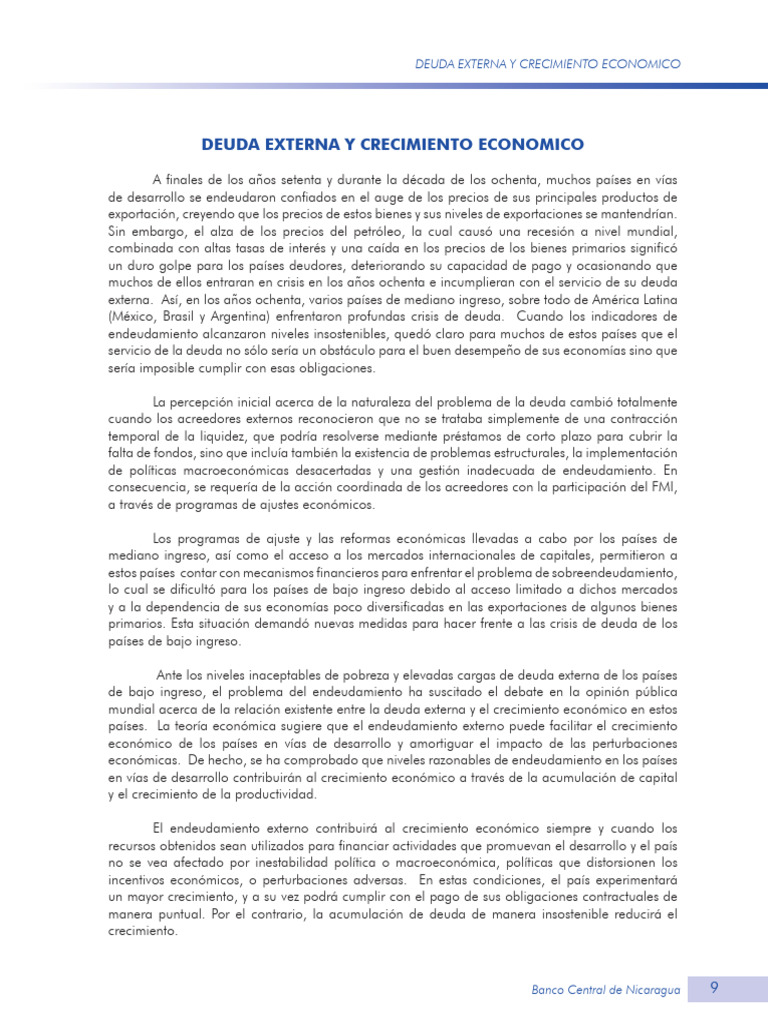 deuda-externa-y-crecimiento-econc3b3mico-hipc | PDF | Deuda | Países ...
