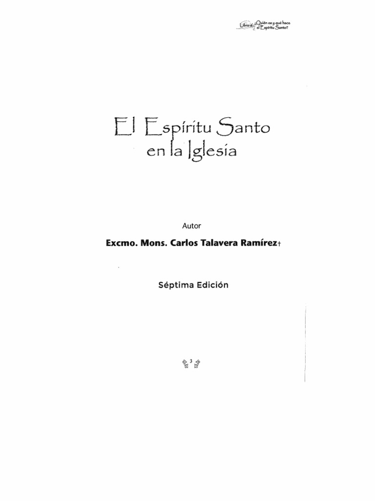 El Espiritu Santo en La Iglesia Libro 6 | PDF