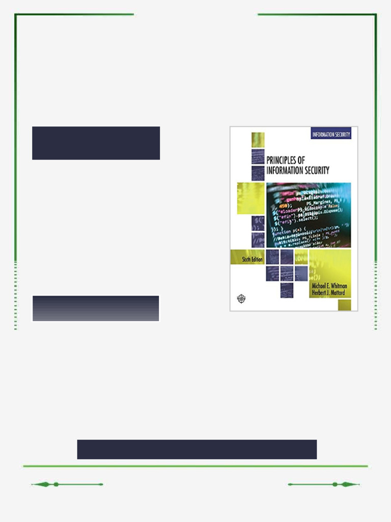 (Original PDF) Principles of Information Security 6th by Michael E ...