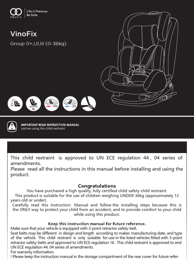VinoFix ISOFIX Car Seat Guide | PDF
