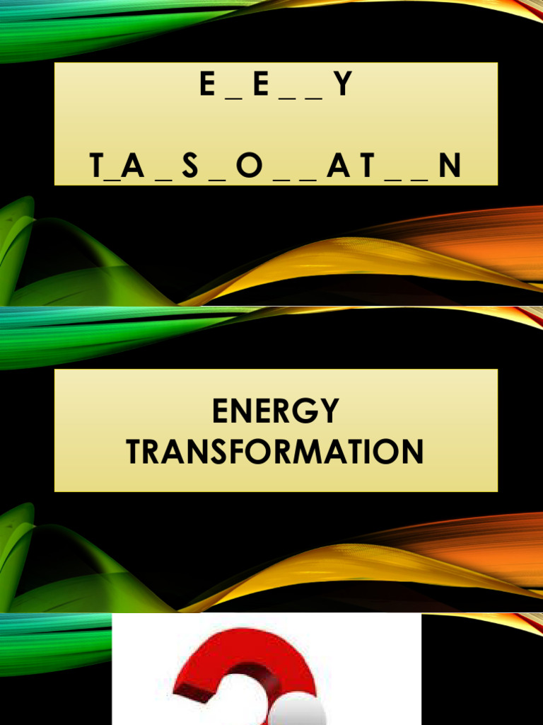 Energy Transformation Explained | PDF