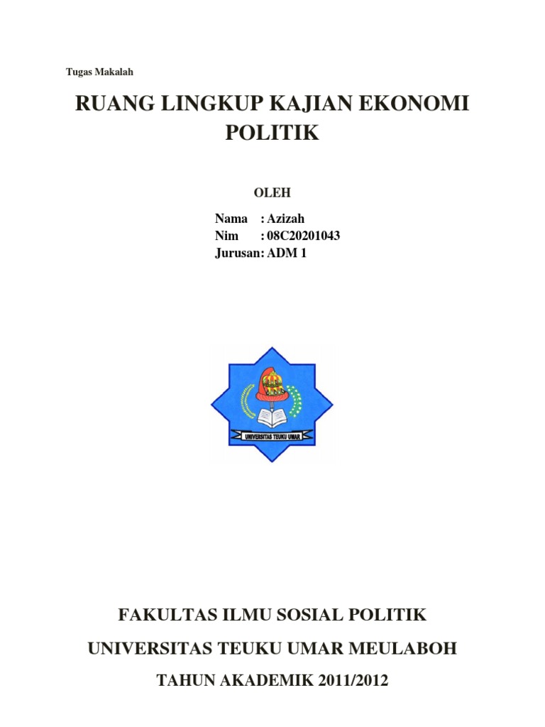 Makalah Ekonomi Politik 1