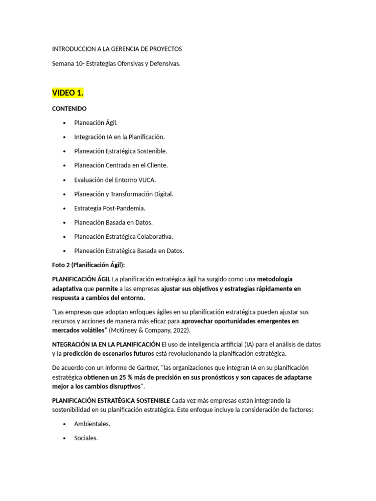 Estrategias de Planeación en Proyectos | PDF | Planificación ...