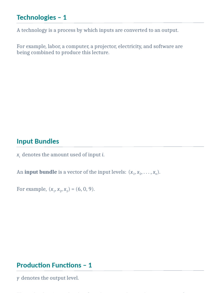 19-Technology | PDF | Production Function | Mathematical Relations