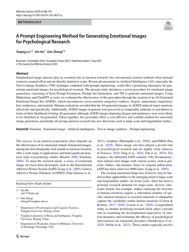 AI Method for Generating Emotional Images | PDF | Emotions | Disgust
