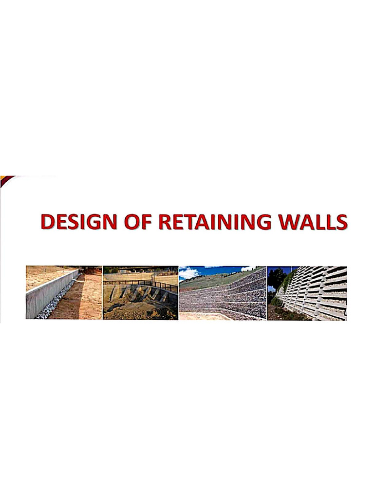 Retaining Walls Notes | PDF