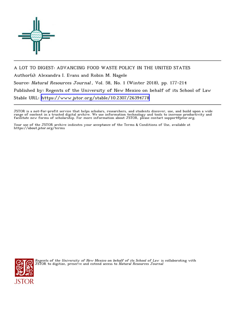 Food Waste Policy Solutions in the U.S. | PDF | Food Security | United ...