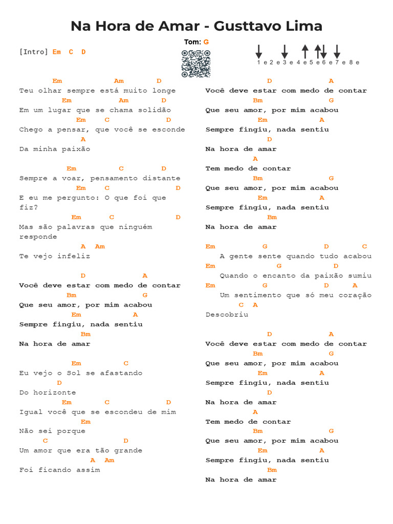 Letras de Músicas de Gusttavo Lima | PDF | Amor