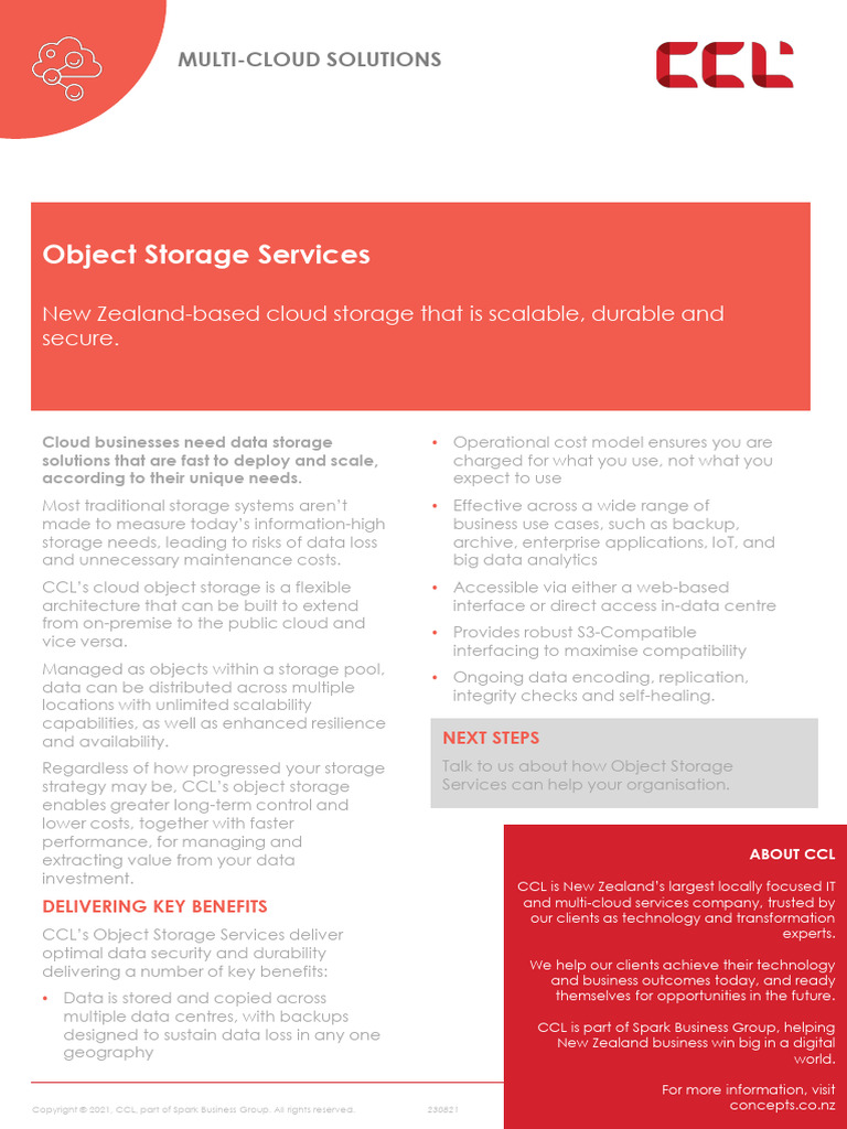 CCL - Multi-cloud Solutions - Object Storage Services | PDF | Cloud ...