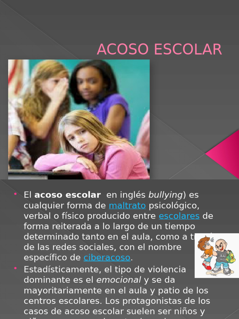 Prevención y Tipos de Acoso Escolar | PDF | Injusticia | Relaciones ...