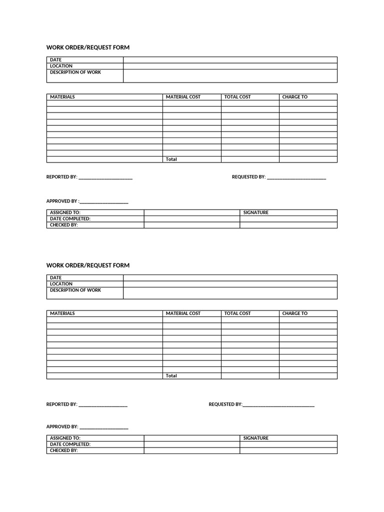 Work Order | PDF