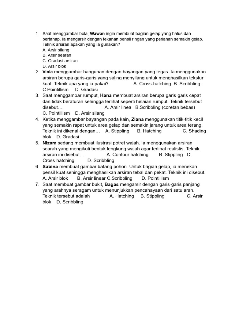 Teknik Arsiran dalam Menggambar | PDF