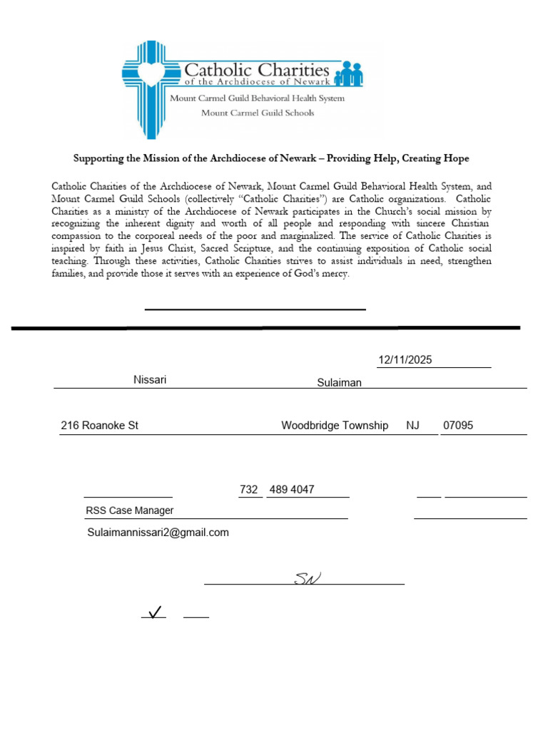 Catholic Charities Employment Application | PDF | Employment