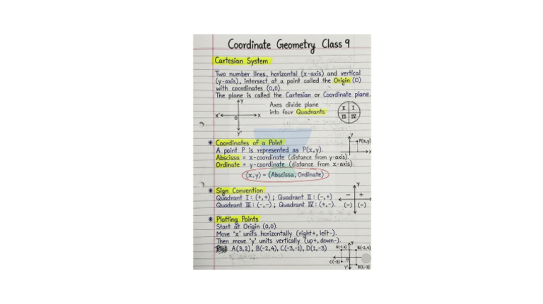 Coordinate Geometry Class WM-1 | PDF