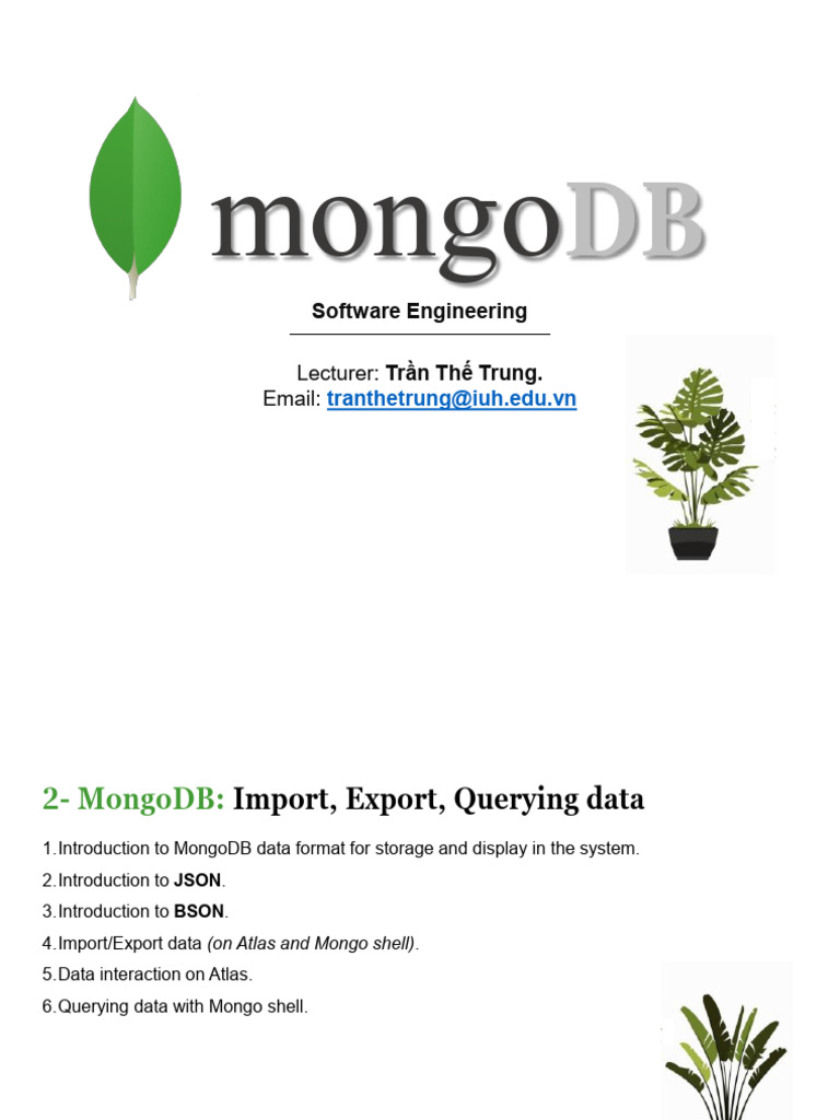 MongoDB Data Import, Export, and Querying | PDF | Json | Mongo Db