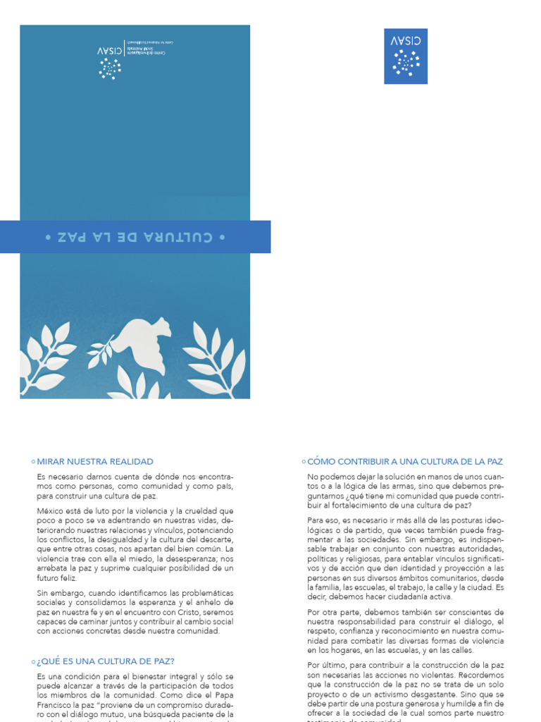 Construyendo una Cultura de Paz en México | PDF | Paz | Comunidad