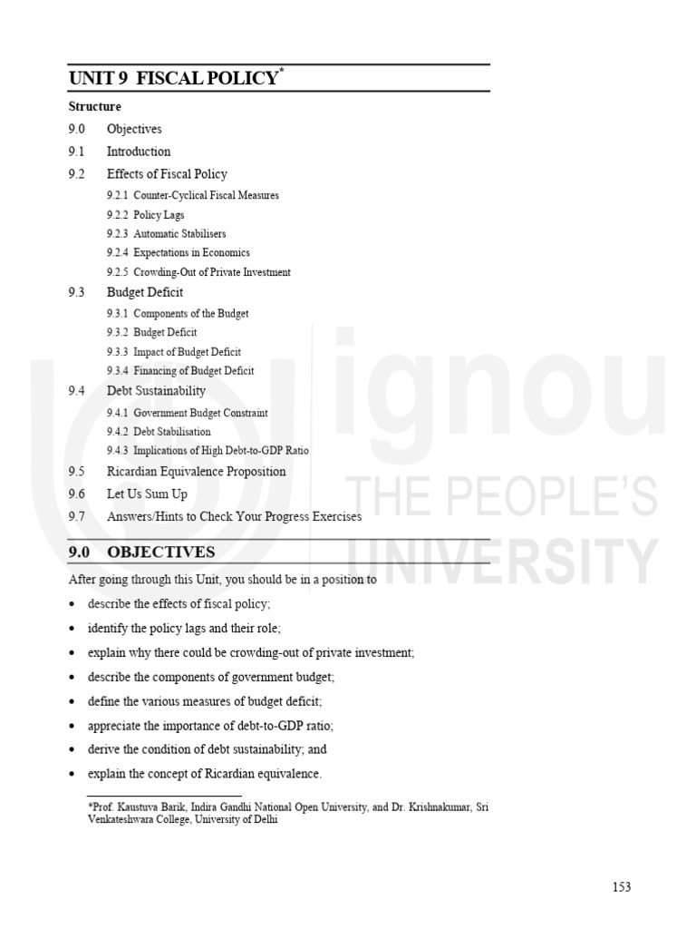 Understanding Fiscal Policy Effects | PDF | Fiscal Policy | Government ...