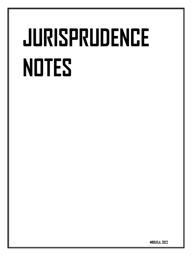 Jurisprudence Class Notes 2022 | PDF | Jurisprudence | Natural Law
