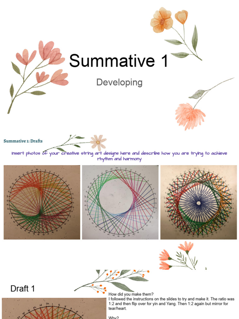 Creative String Art Design Analysis | PDF | Color | Green