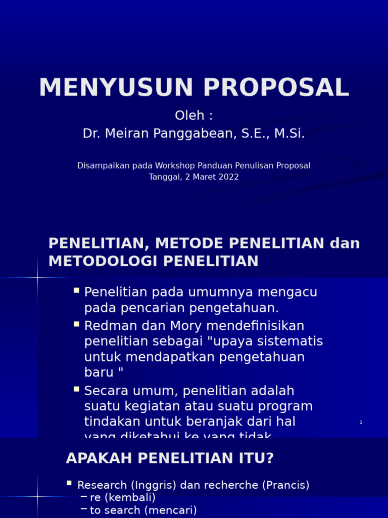 Panduan Menyusun Proposal Riset | PDF