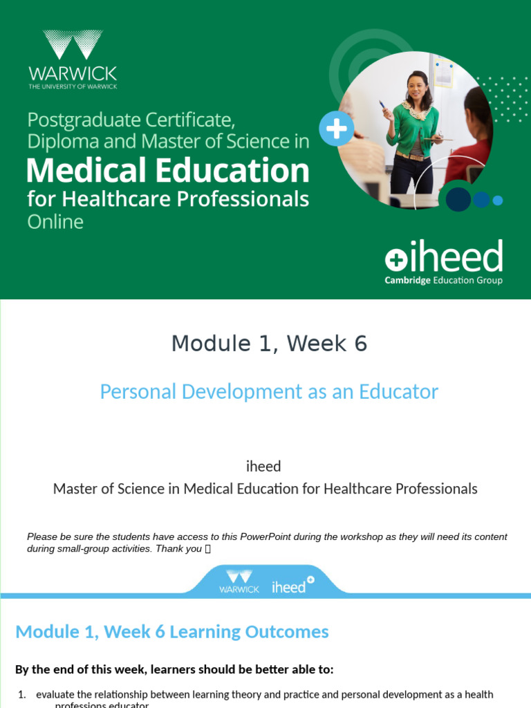 Medical Education: Personal Development Insights | PDF | Learning ...