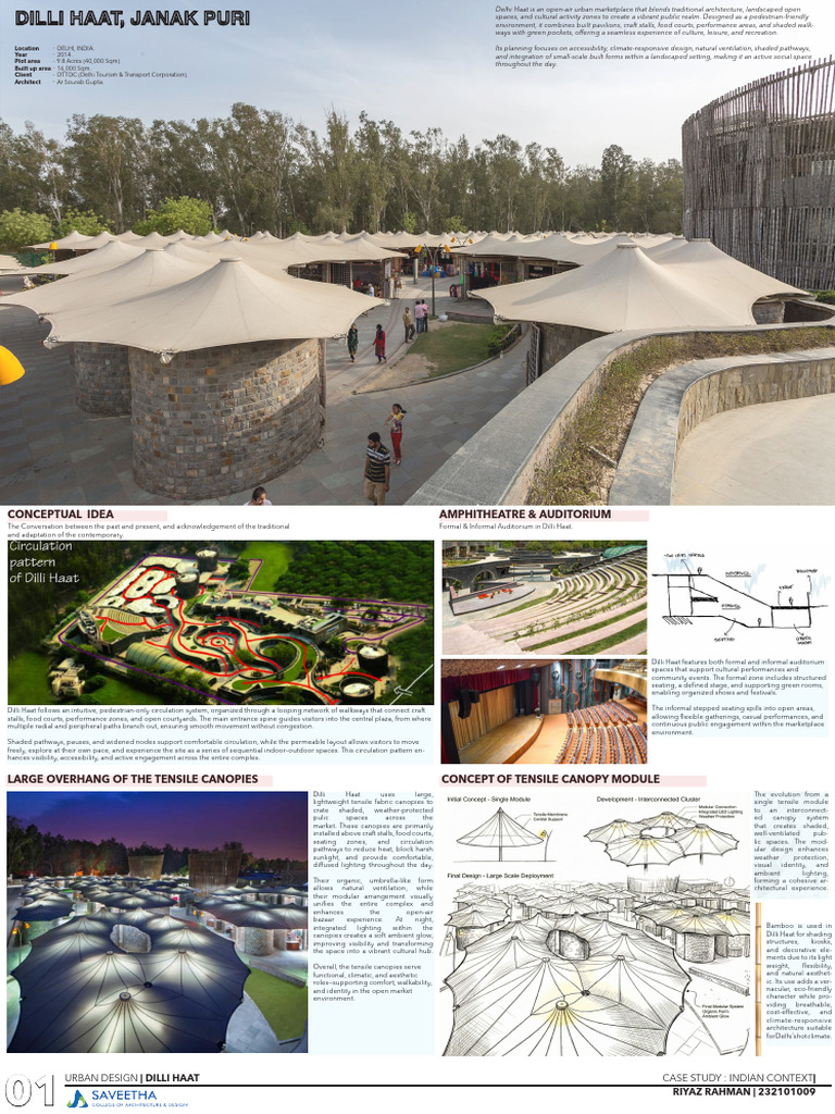 Dilli Haat: Urban Marketplace Design | PDF