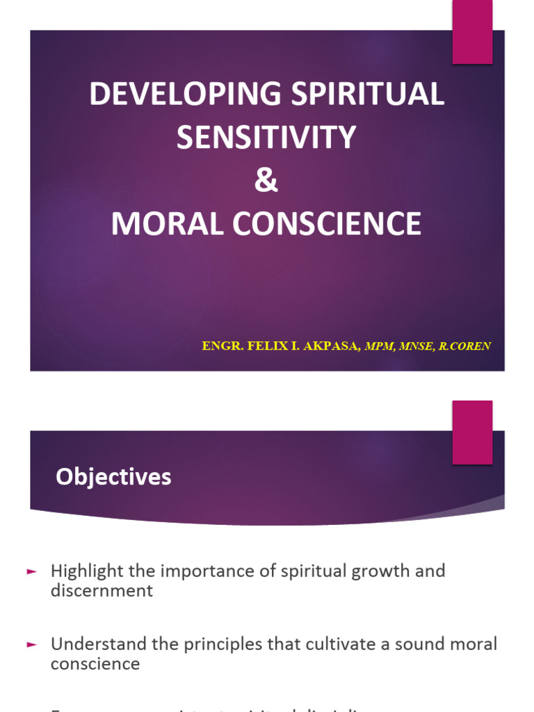 Spiritual Sensitivity and Moral Conscience Presentation Updated | PDF ...