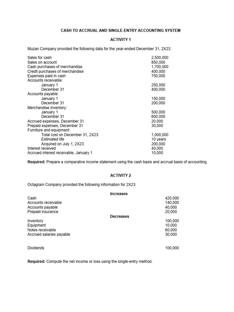 Cash vs. Accrual Accounting Analysis | PDF | Accrual | Expense