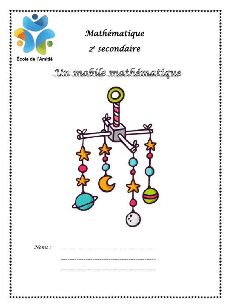 Création d'un mobile mathématique | PDF | Mathématiques