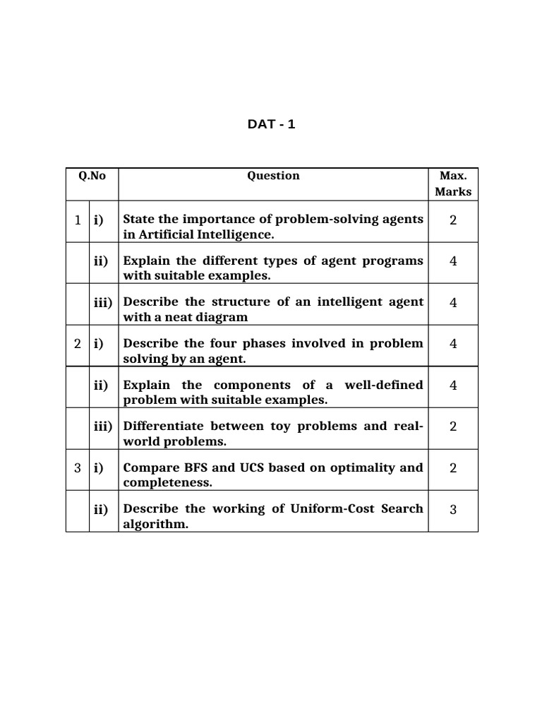 DAT - 1 AI&ES | PDF