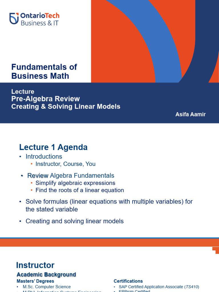 F25+Lecture+1 | PDF | Equations | Multiplication