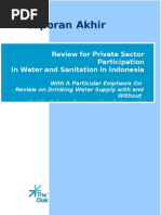 Download  Tinjauan Partisipasi Swasta dalam Penyediaan Air dan Sanitasi di Indonesia  by Oswar Mungkasa SN98519601 doc pdf