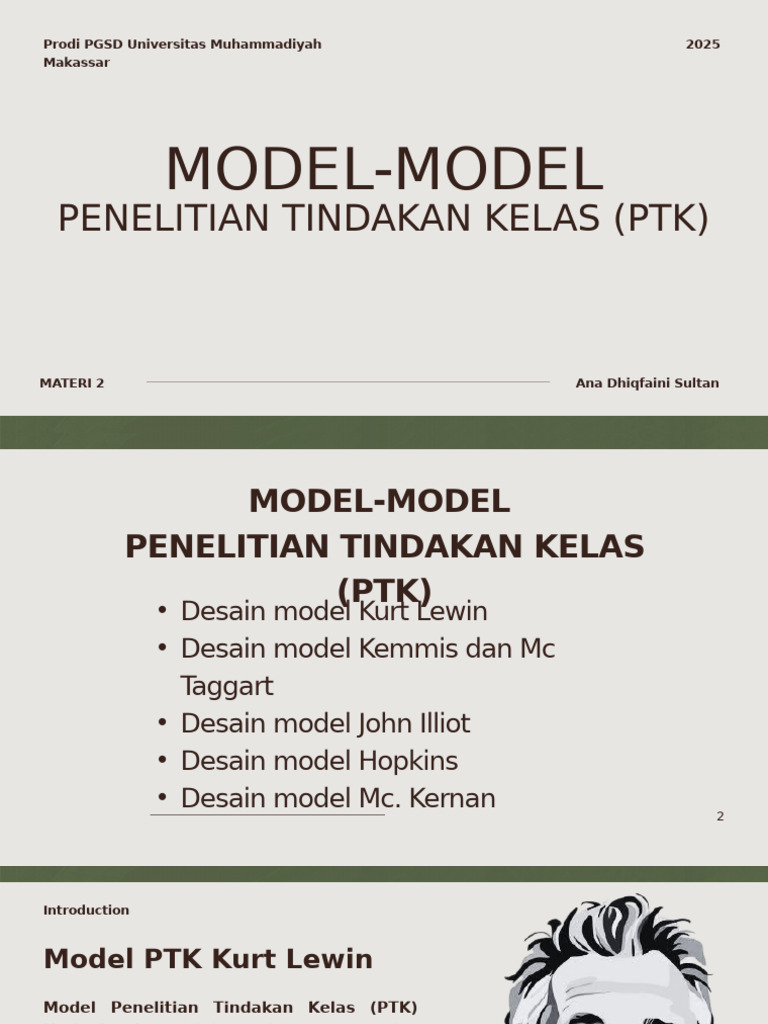 Model Penelitian Tindakan Kelas (PTK) | PDF